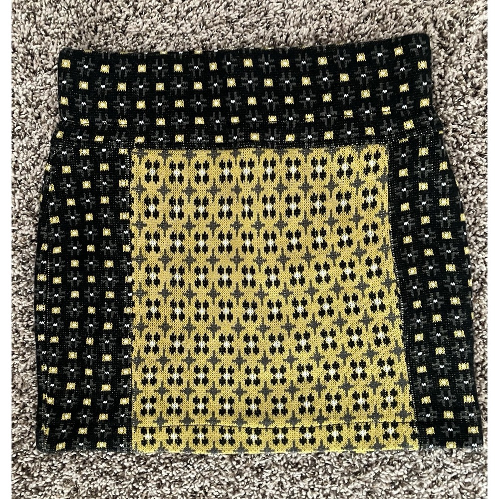 Yest Geometric Print Knit Mini Skirt Size US 4